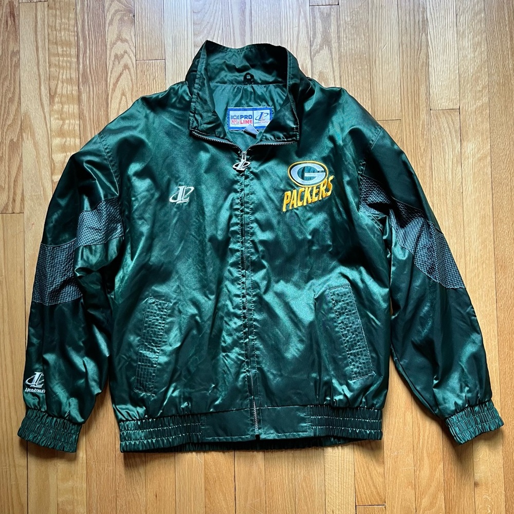 Vintage 90s Green Bay Packers Logo Athletic ProbLine Men’s Full Zip Jacket Large